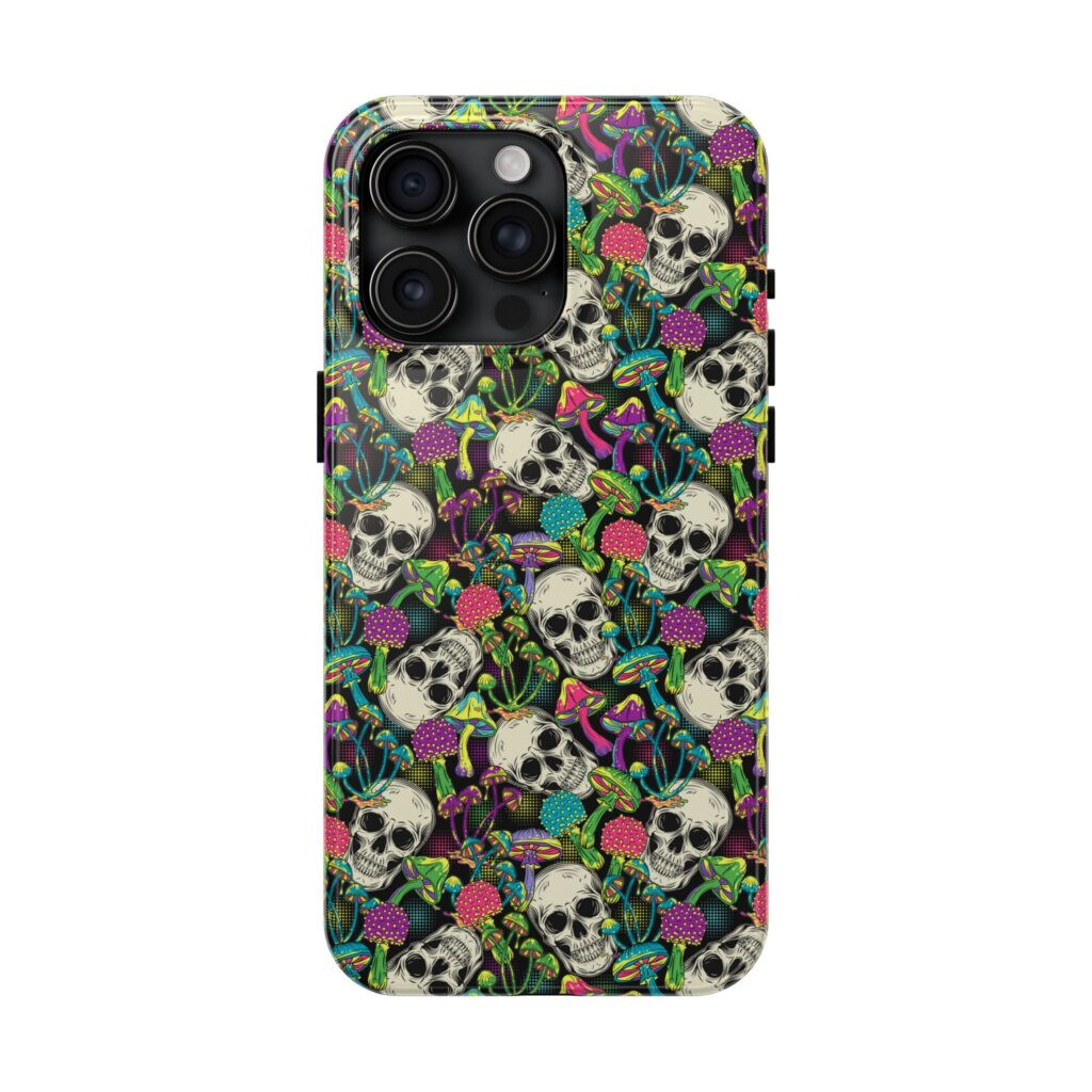 Mushroom Skulls Weed iPhone Case