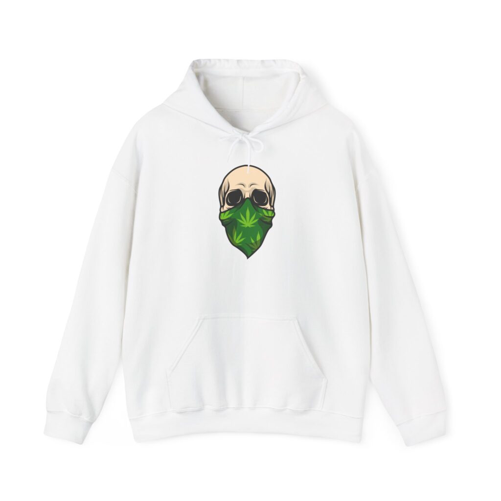 Bandana Skull Graphic Stoner Hooded Sweatshirt