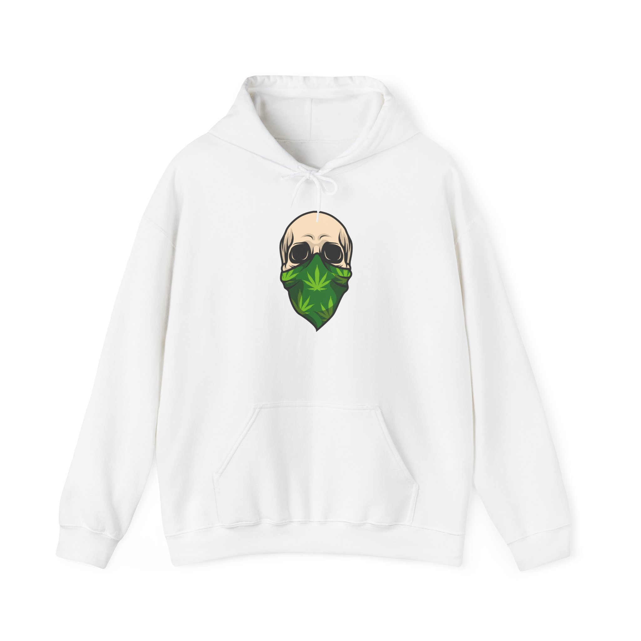 Bandana Skull Graphic Stoner Hooded Sweatshirt