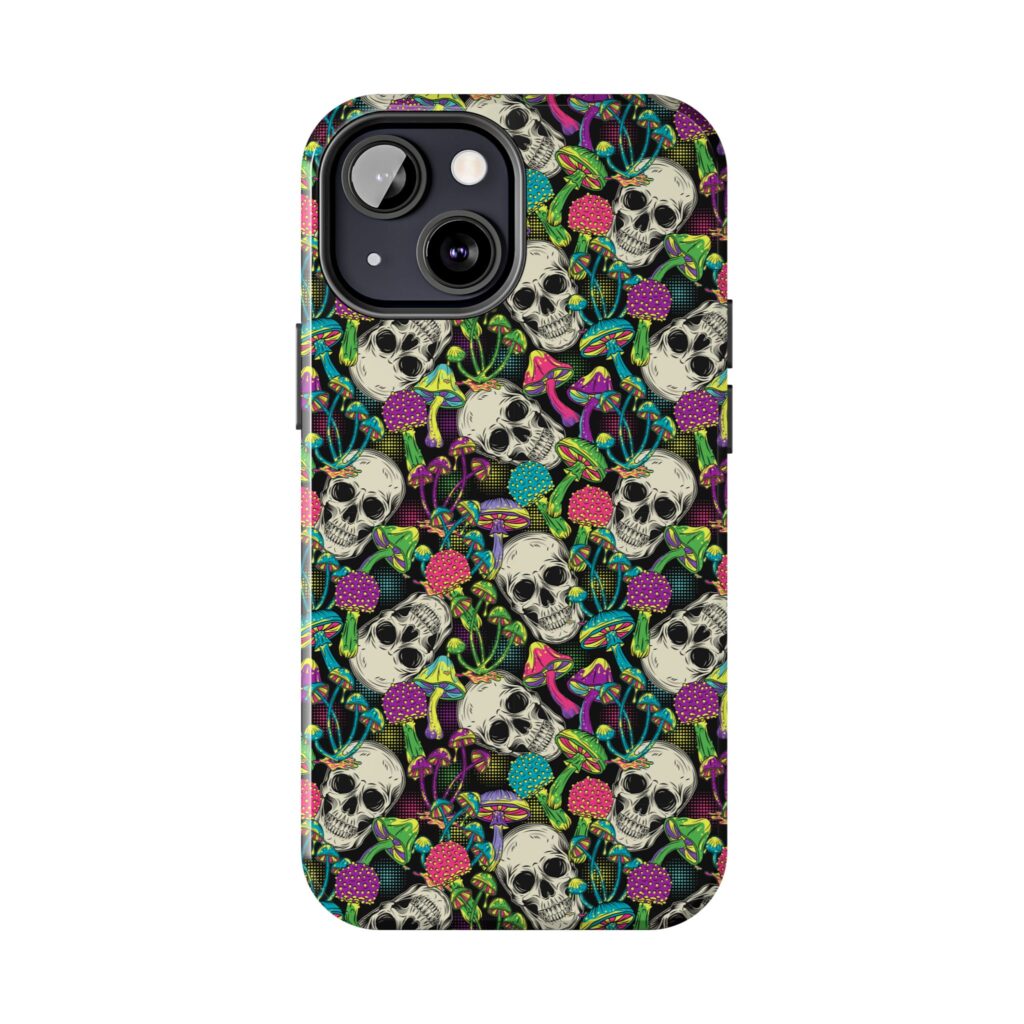 Mushroom Skulls Weed iPhone Case