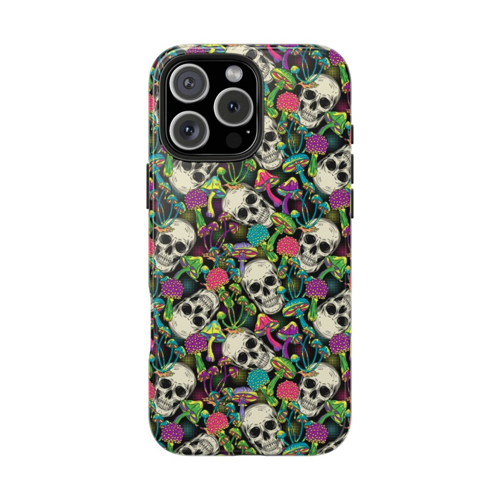 Mushroom Skulls Weed iPhone Case