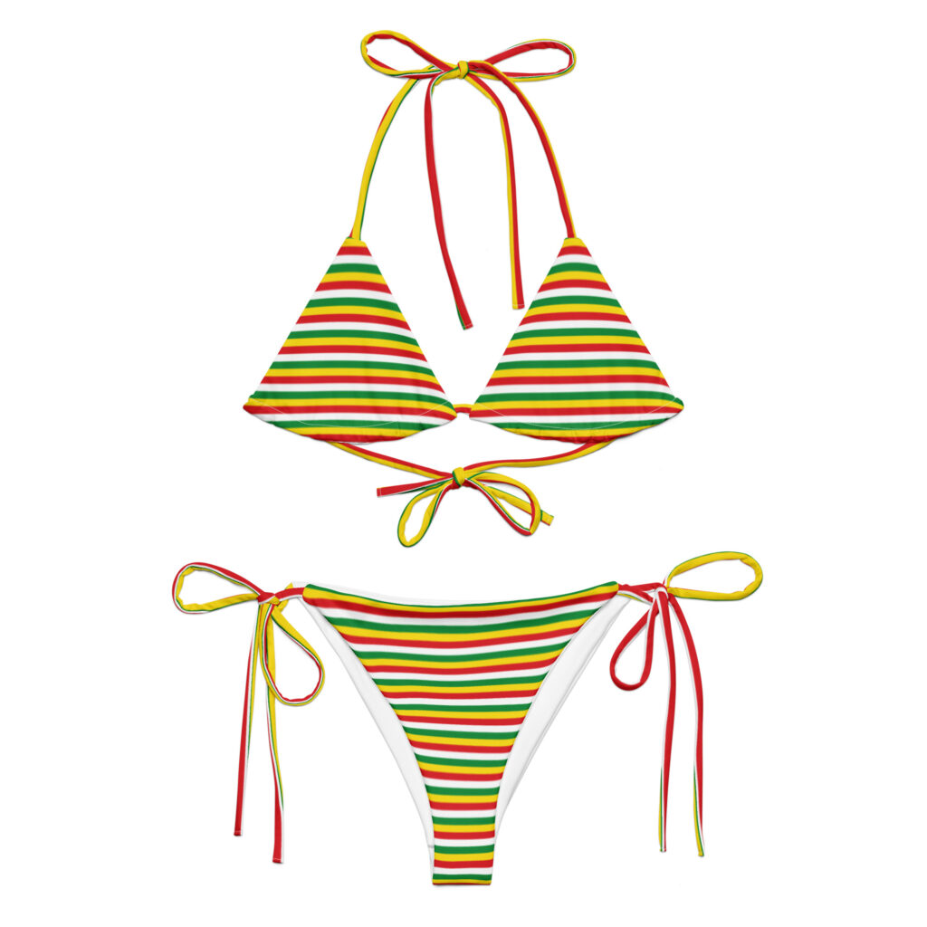 Rasta Stripe String 420 Bikini