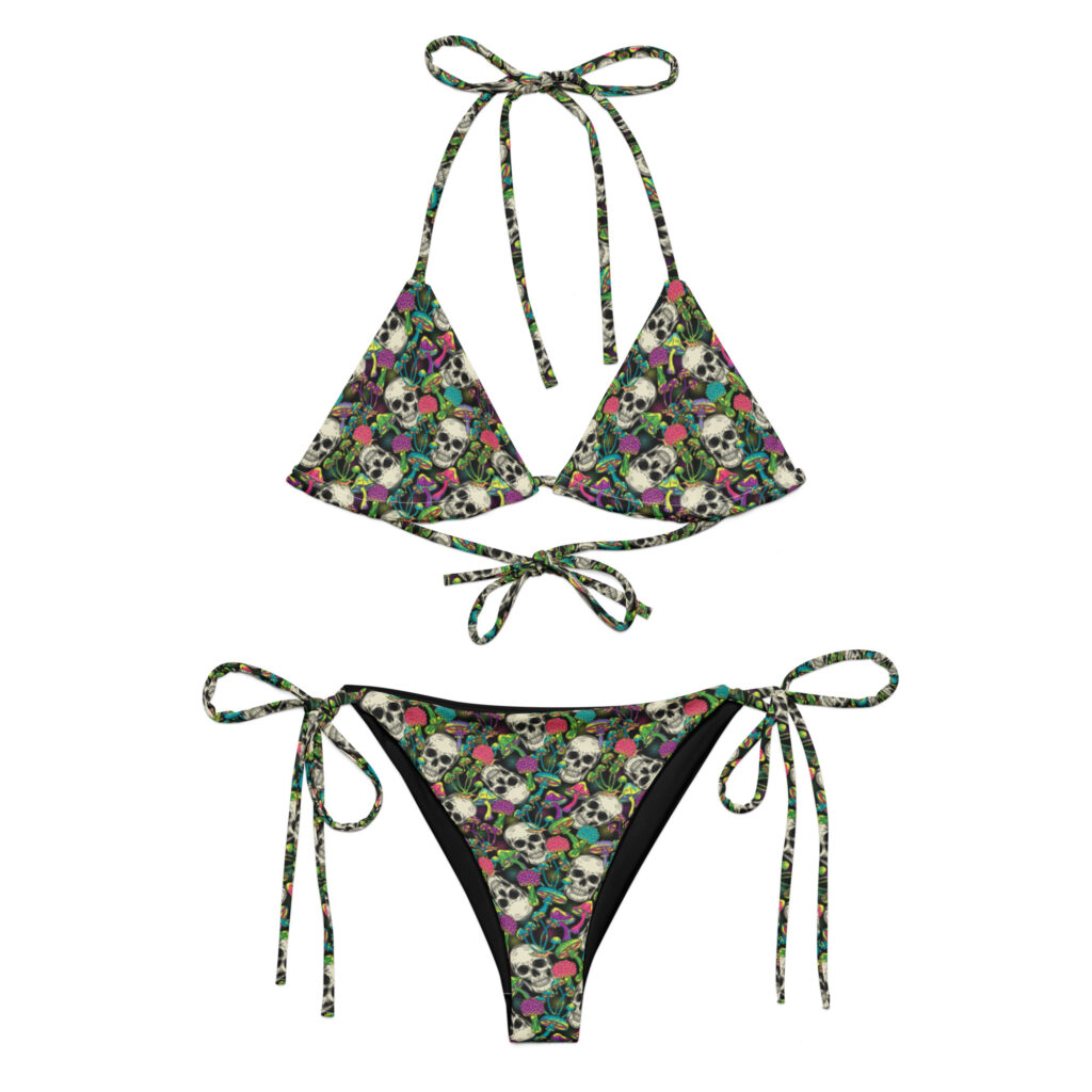 Mushroom Skulls String Stoner Bikini