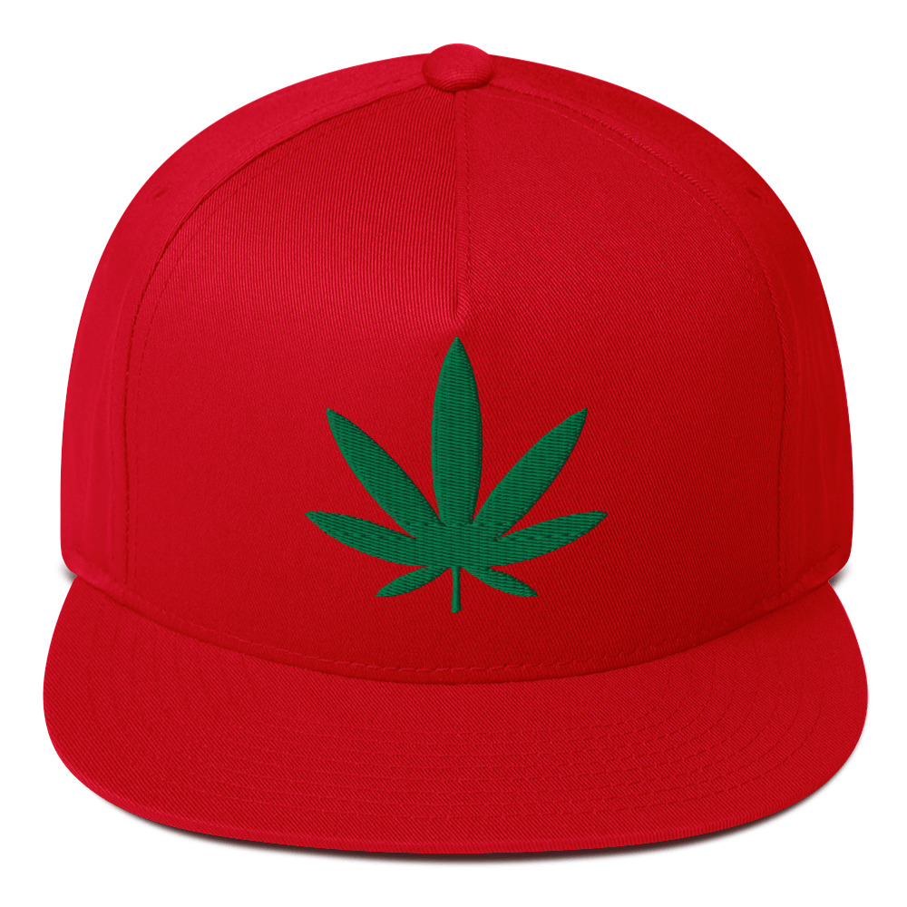 Weed Leaf Snapback Hat