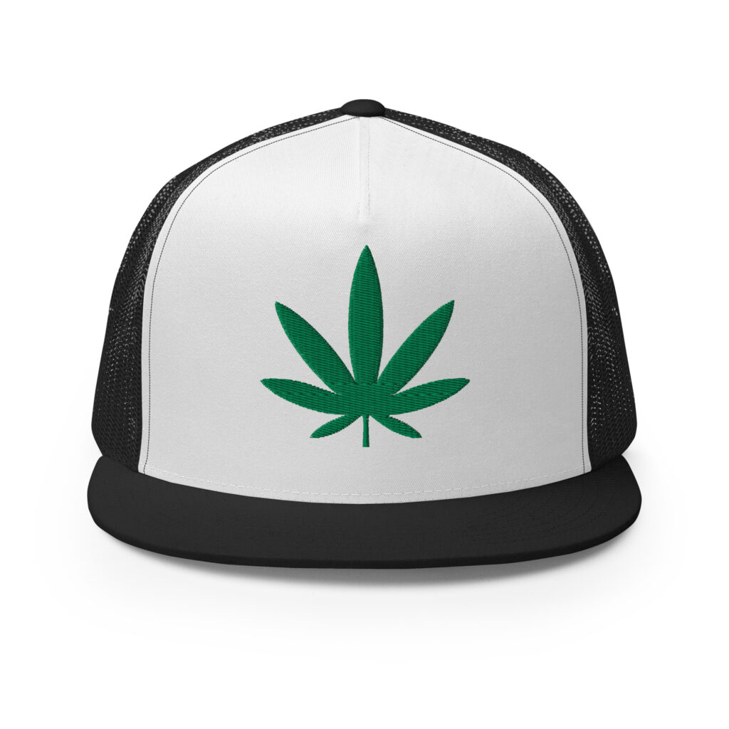 Marijuana Leaf Trucker Cap