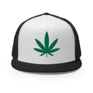 Marijuana Leaf Trucker Cap - Image 2