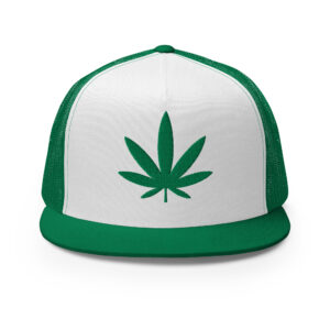 Marijuana Leaf Trucker Cap - Image 3
