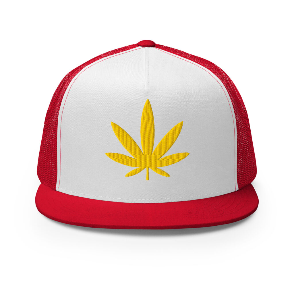 Weed Leaf Trucker Cap