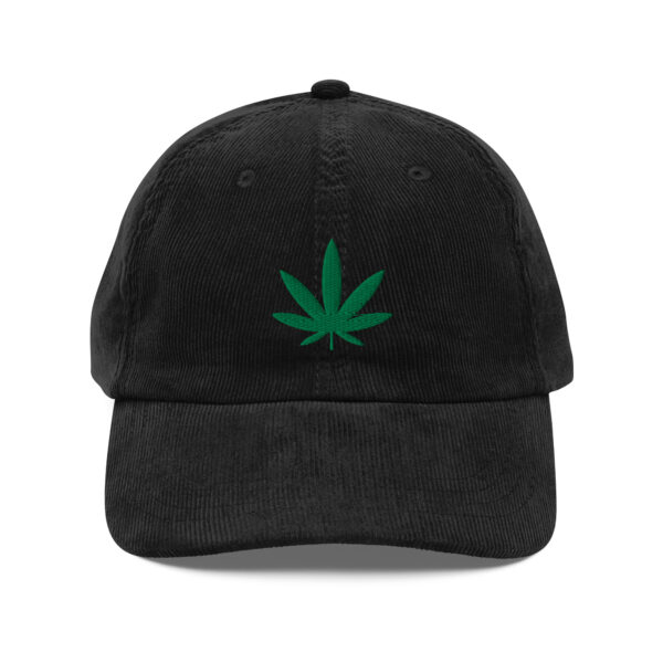 Pot Leaf Corduroy Hat