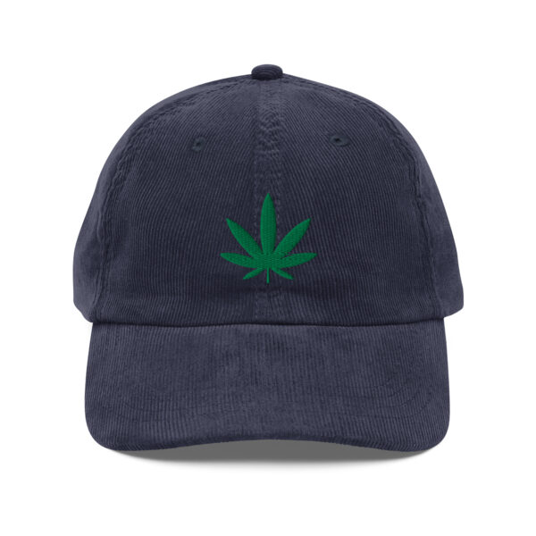 Pot Leaf Corduroy Hat